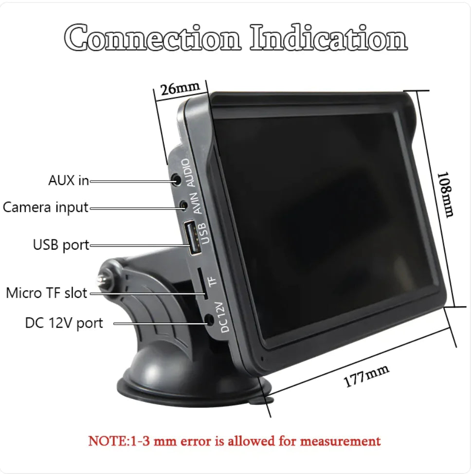 7-Inch Car Display with Wireless CarPlayand Android Auto Support