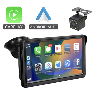 7-Inch Car Display with Wireless CarPlayand Android Auto Support